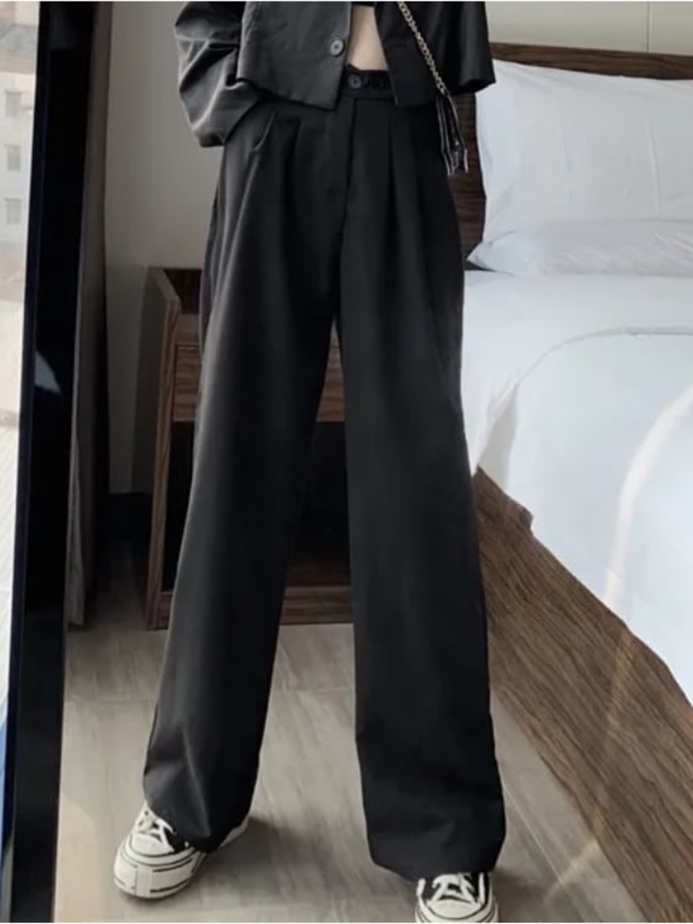 High-Waisted Wide Leg Women's Pants (XS)